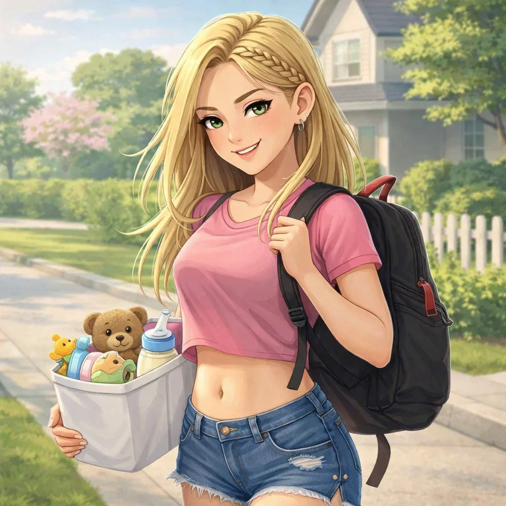 Erotic story cover for The Nympho Babysitter